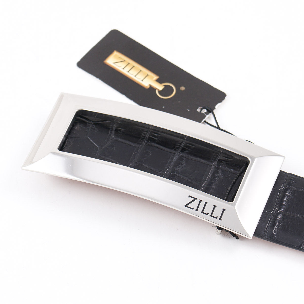 Zilli Belt in Matte Black Crocodile - Top Shelf Apparel