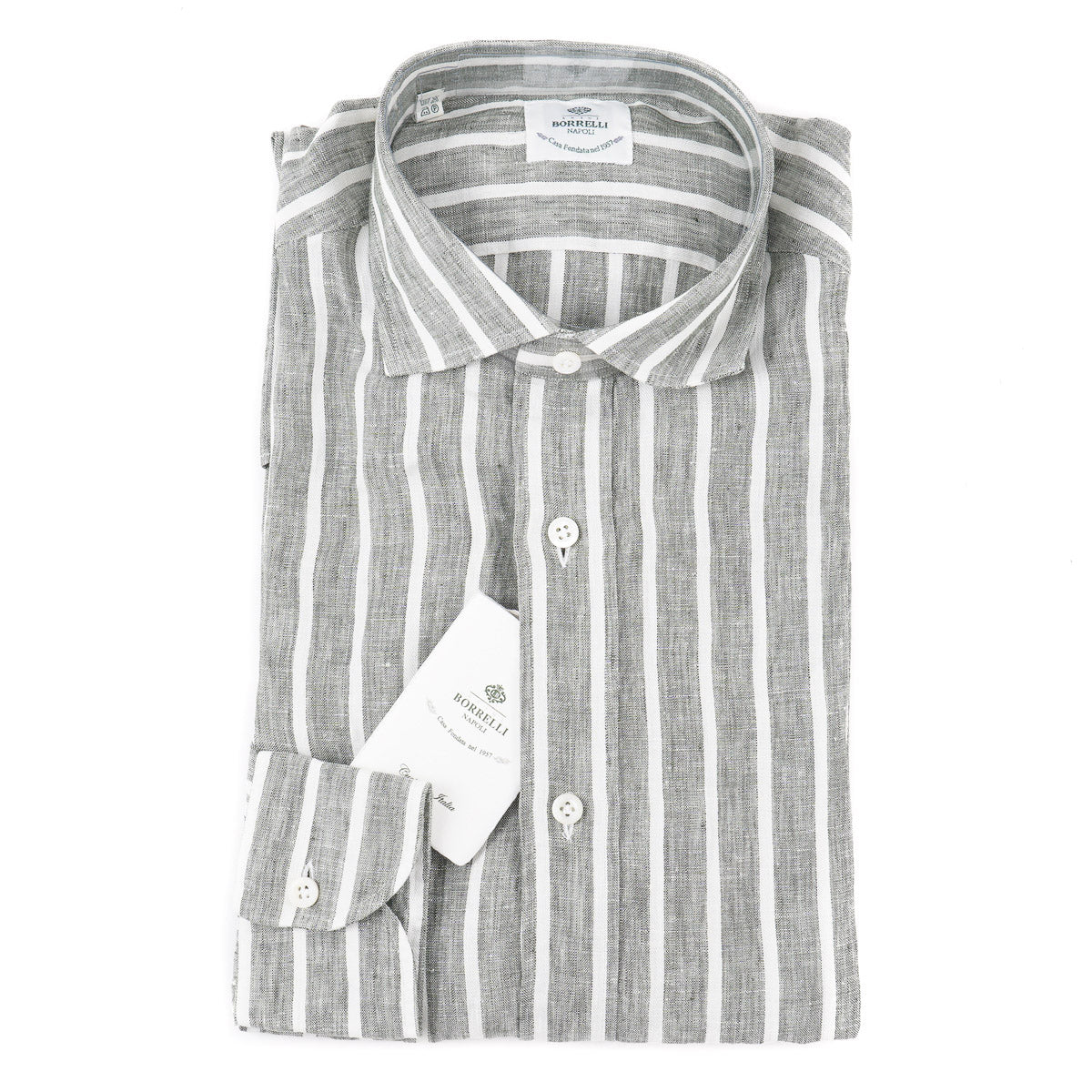 Luigi Borrelli Tailored-Fit Linen Dress Shirt - Top Shelf Apparel