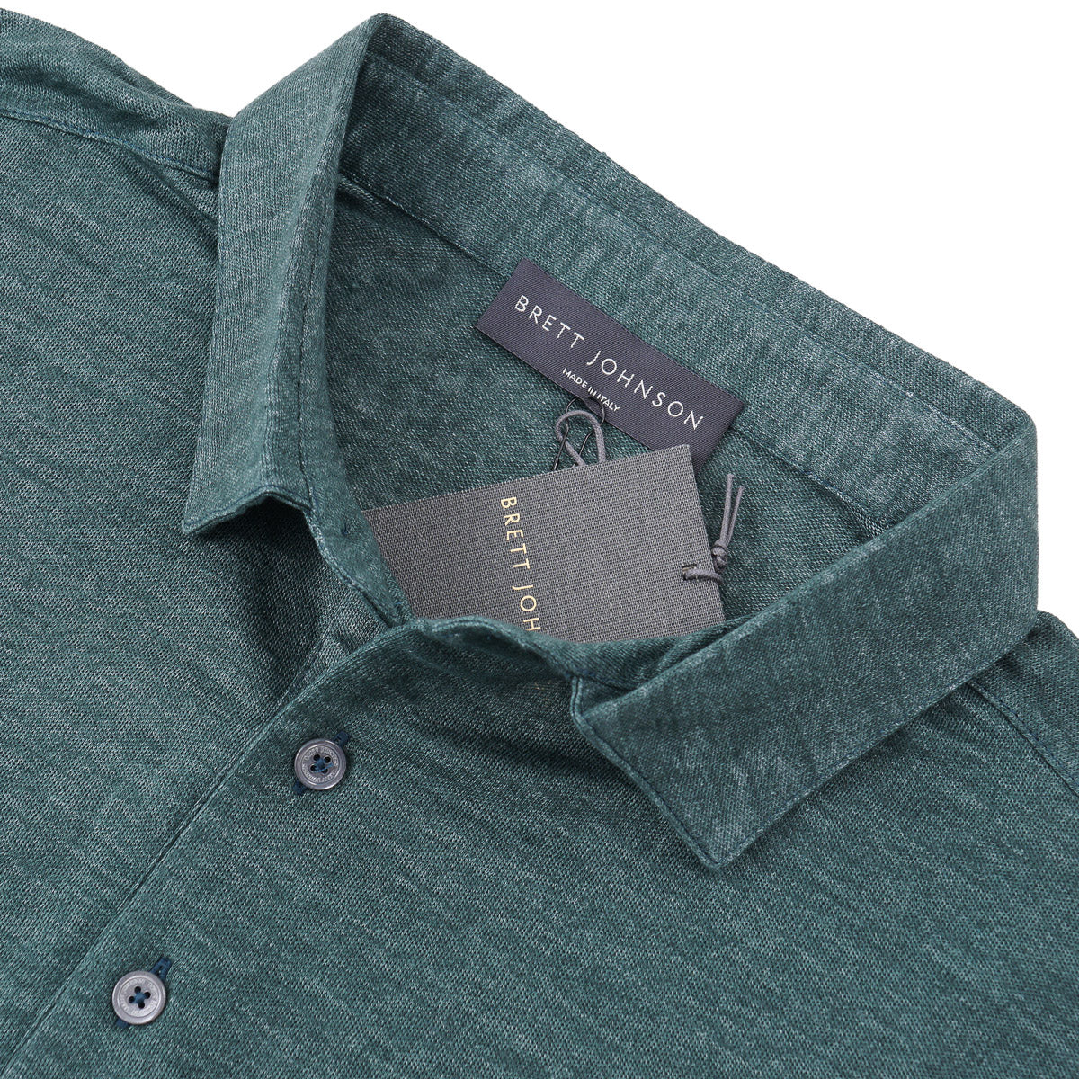 Brett Johnson Jersey Linen Polo Shirt
