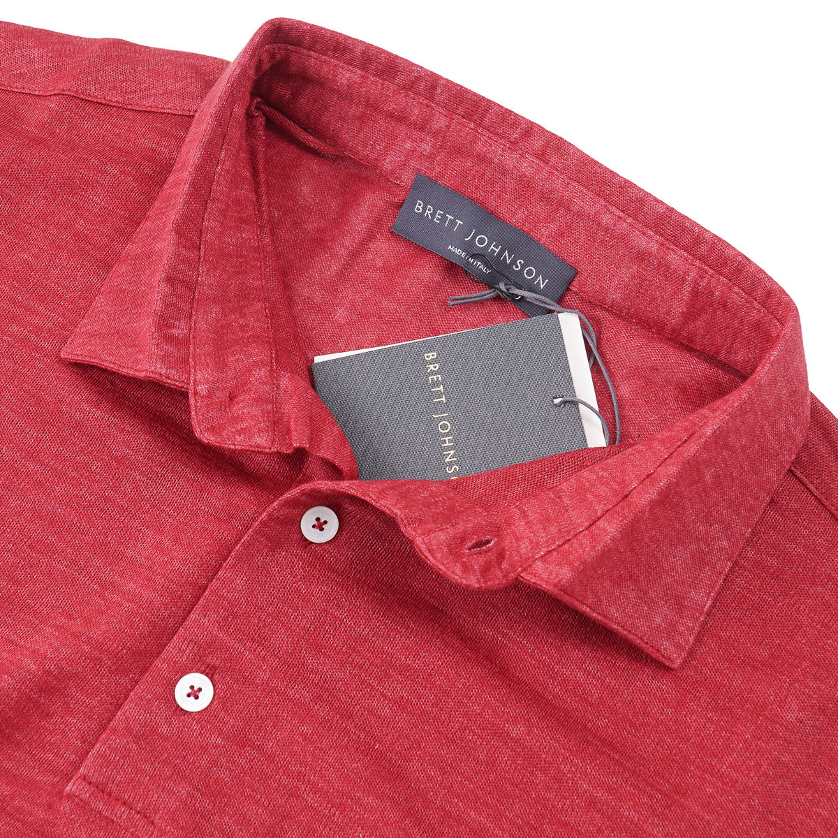 Brett Johnson Jersey Linen Polo Shirt