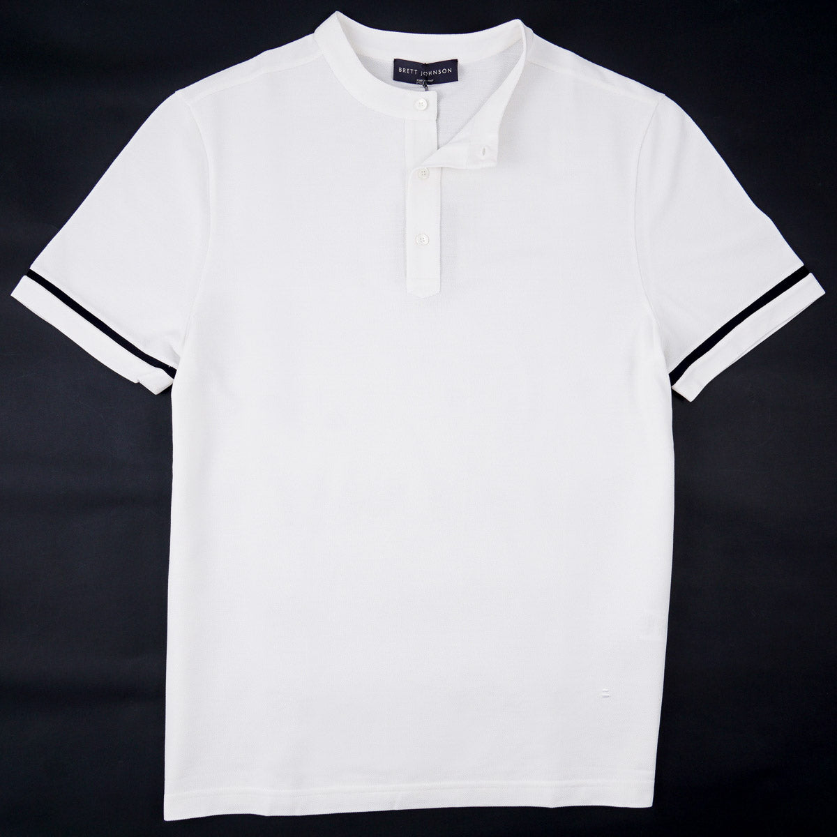 Brett Johnson Pique Silk-Cotton Henley