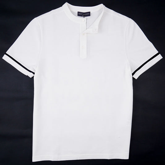 Brett Johnson Pique Silk-Cotton Henley