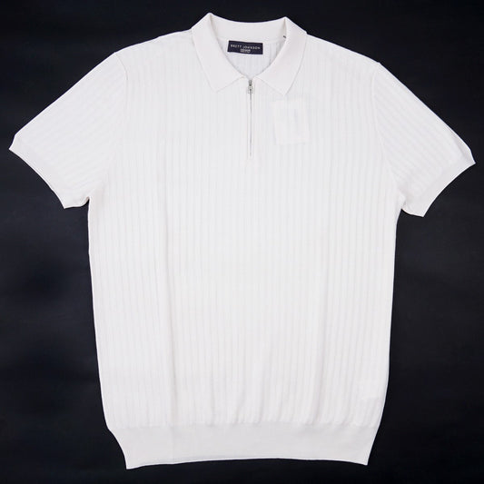 Brett Johnson Zipped Cashmere-Silk Polo