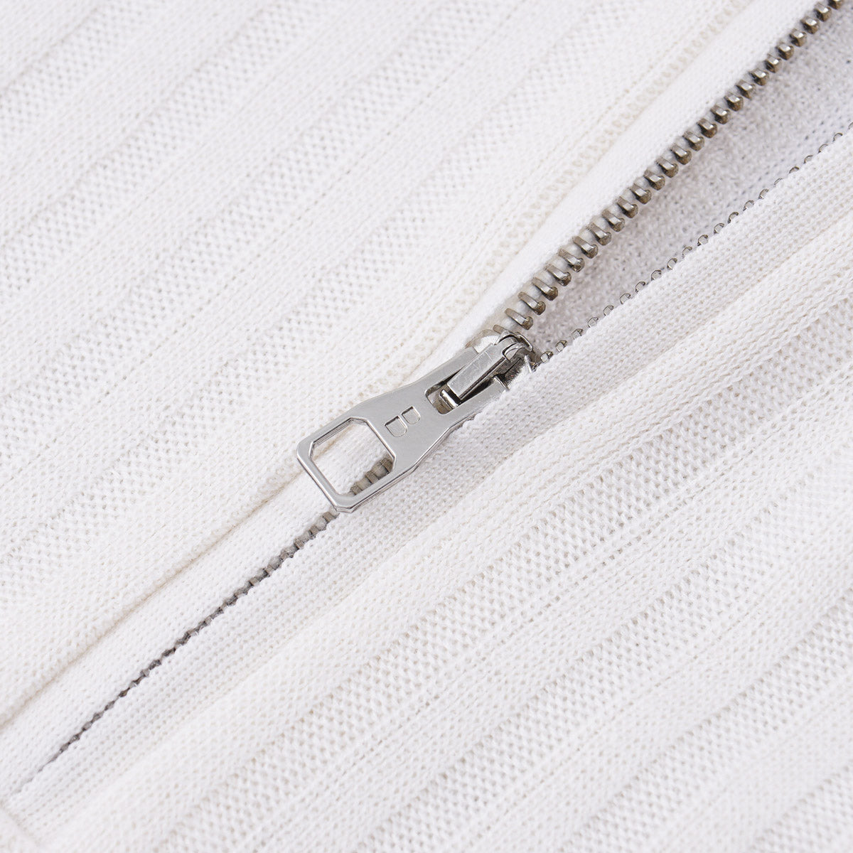 Brett Johnson Zipped Cashmere-Silk Polo