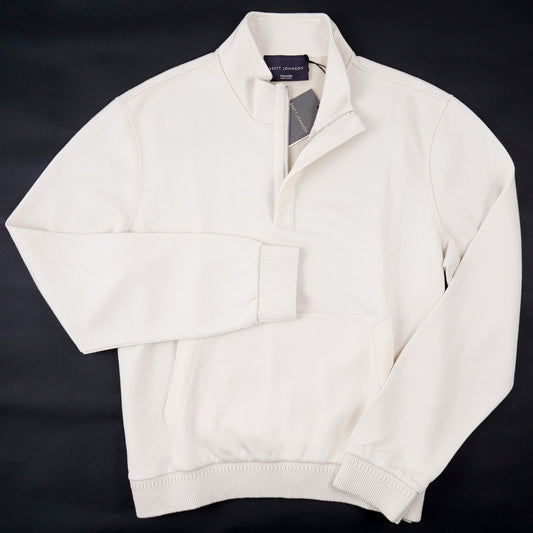 Brett Johnson Cashmere-Cotton Half Zip Pullover