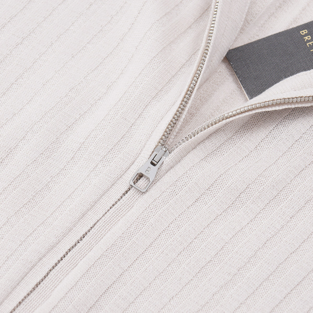 Brett Johnson Zipped Cashmere-Silk Sweater