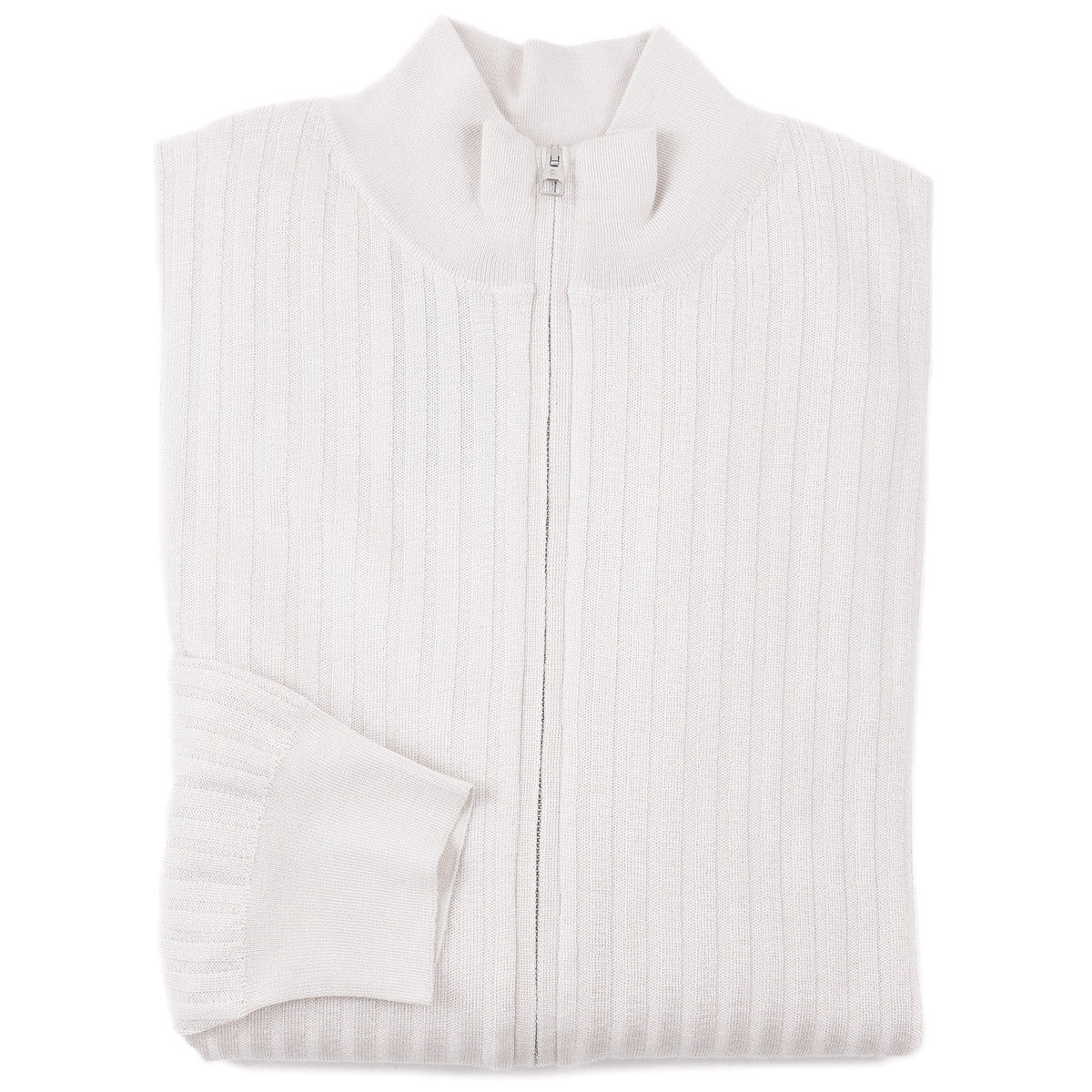 Brett Johnson Zipped Cashmere-Silk Sweater