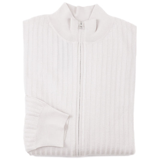 Brett Johnson Zipped Cashmere-Silk Sweater - Top Shelf Apparel