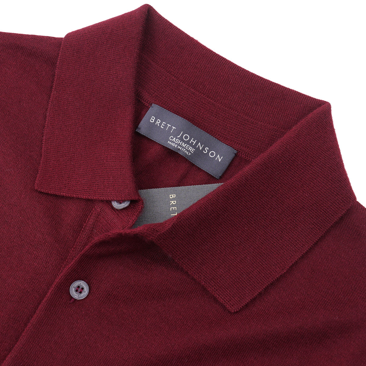 Brett Johnson Cashmere-Silk Polo Sweater