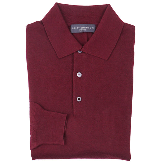 Brett Johnson Cashmere-Silk Polo Sweater - Top Shelf Apparel