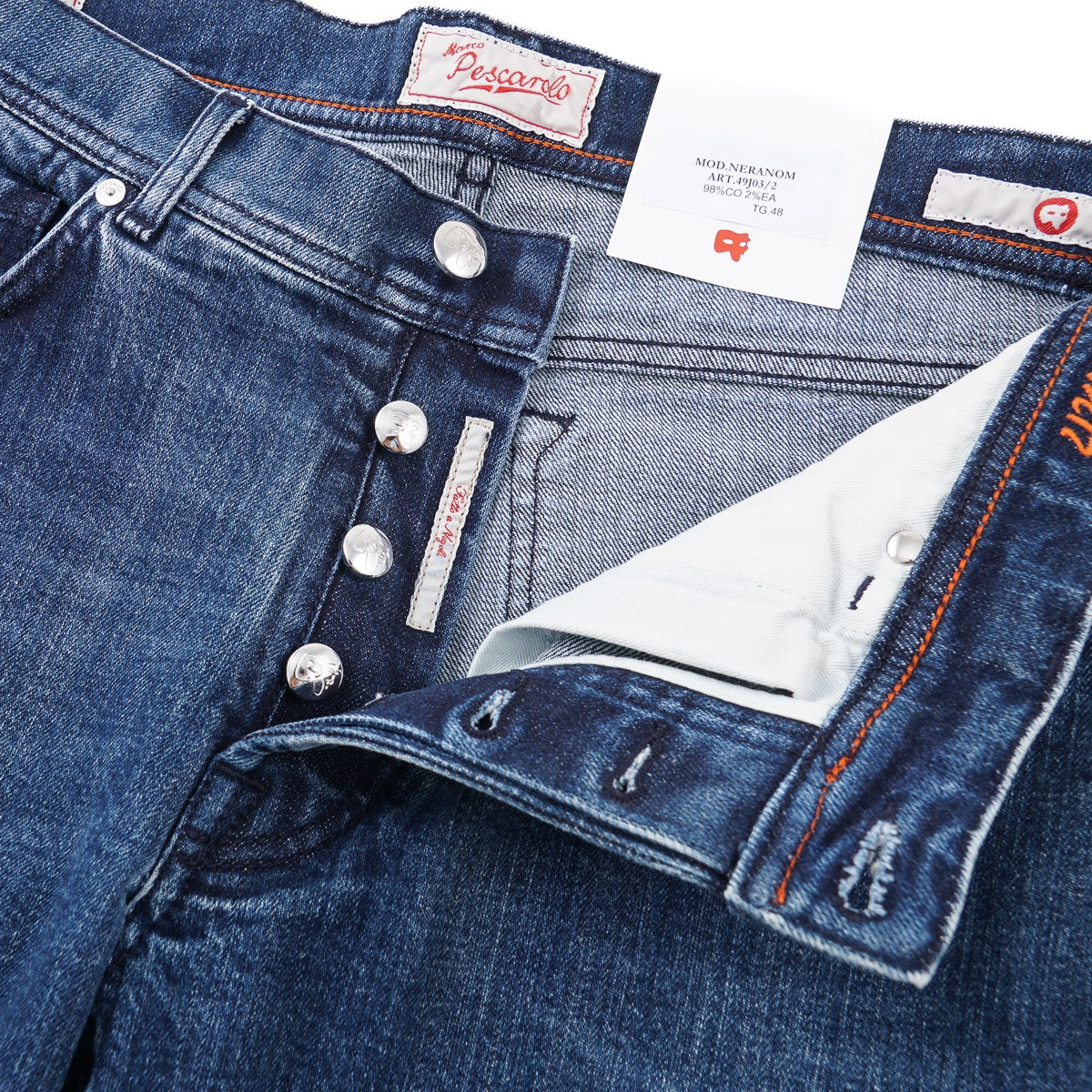 Marco Pescarolo Slim-Fit Denim Jeans - Top Shelf Apparel