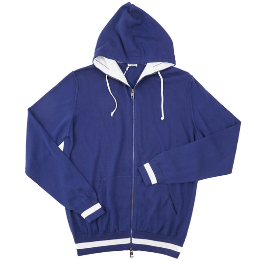 Luigi Borrelli Full-Zip Hooded Cotton Sweater - Top Shelf Apparel