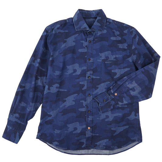 Handpicked Printed Chambray Denim Overshirt