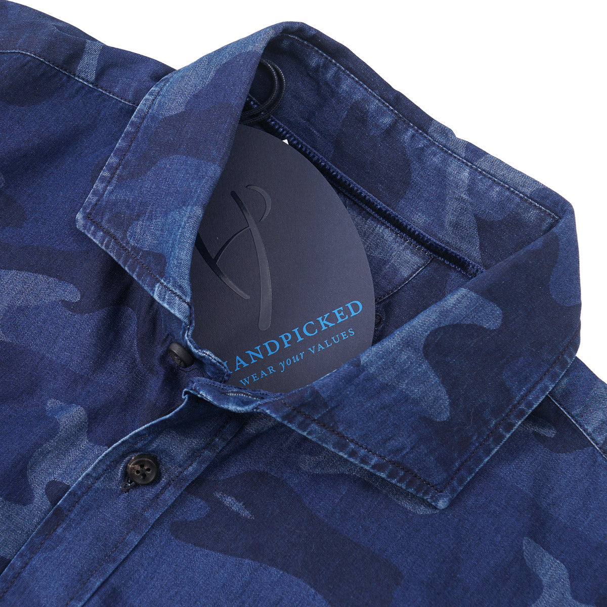Handpicked Printed Chambray Denim Overshirt