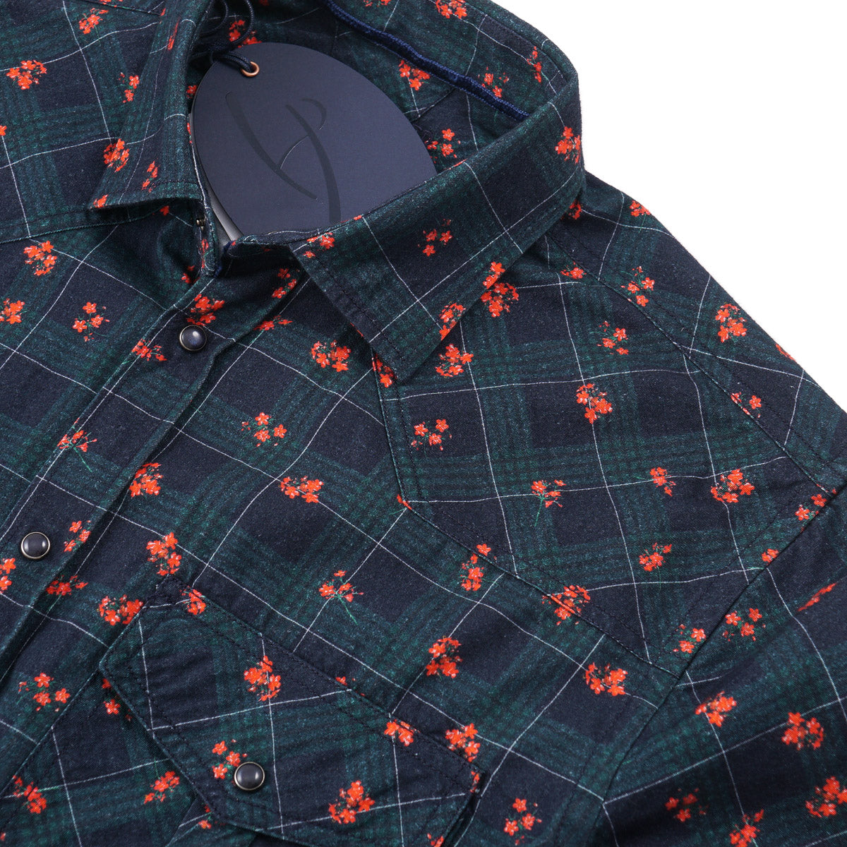 Handpicked Slim-Fit Flannel Western Shirt