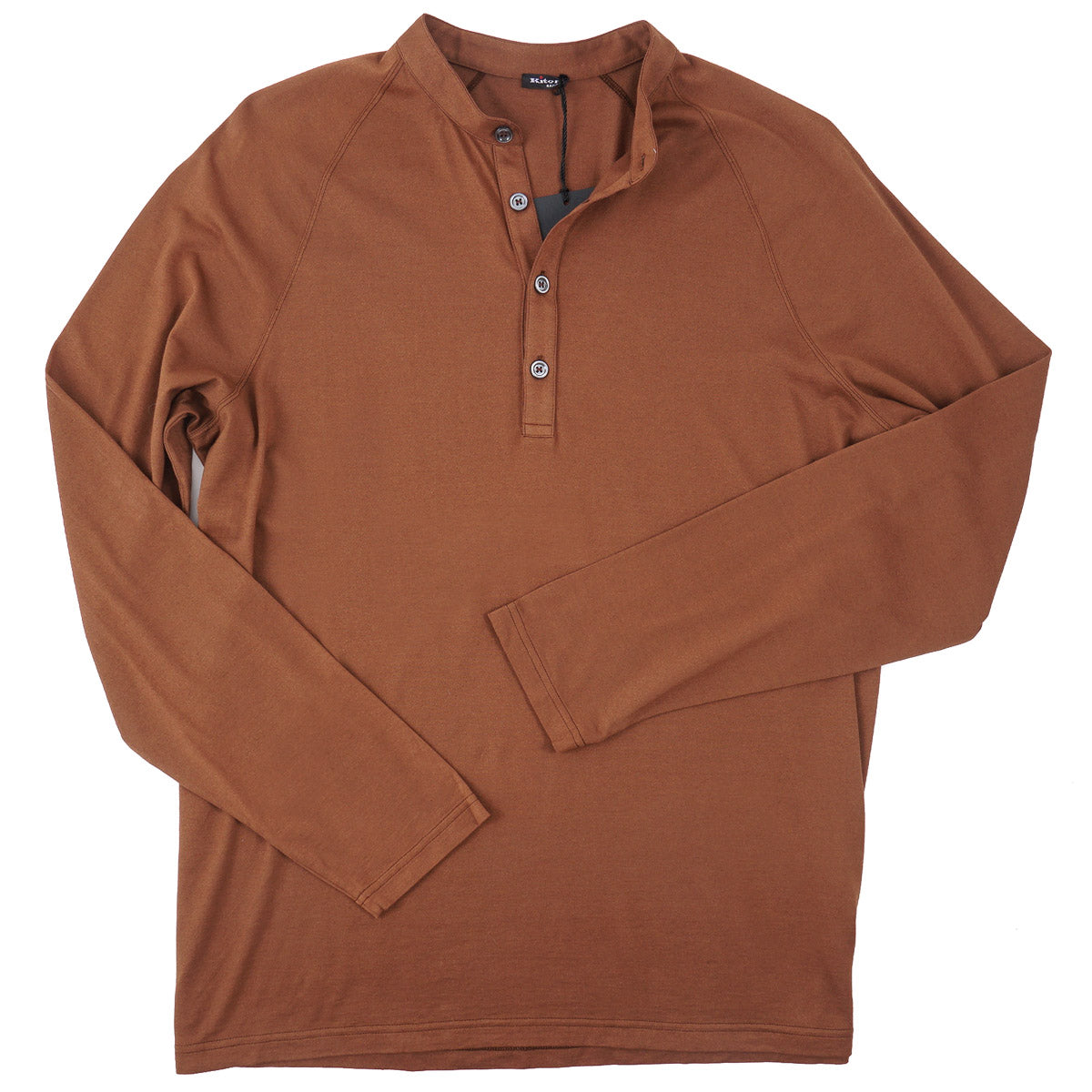 Kiton Cashmere-Cotton Henley Shirt