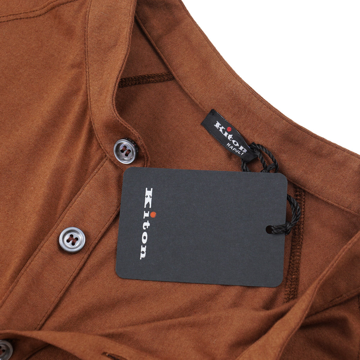 Kiton Cashmere-Cotton Henley Shirt