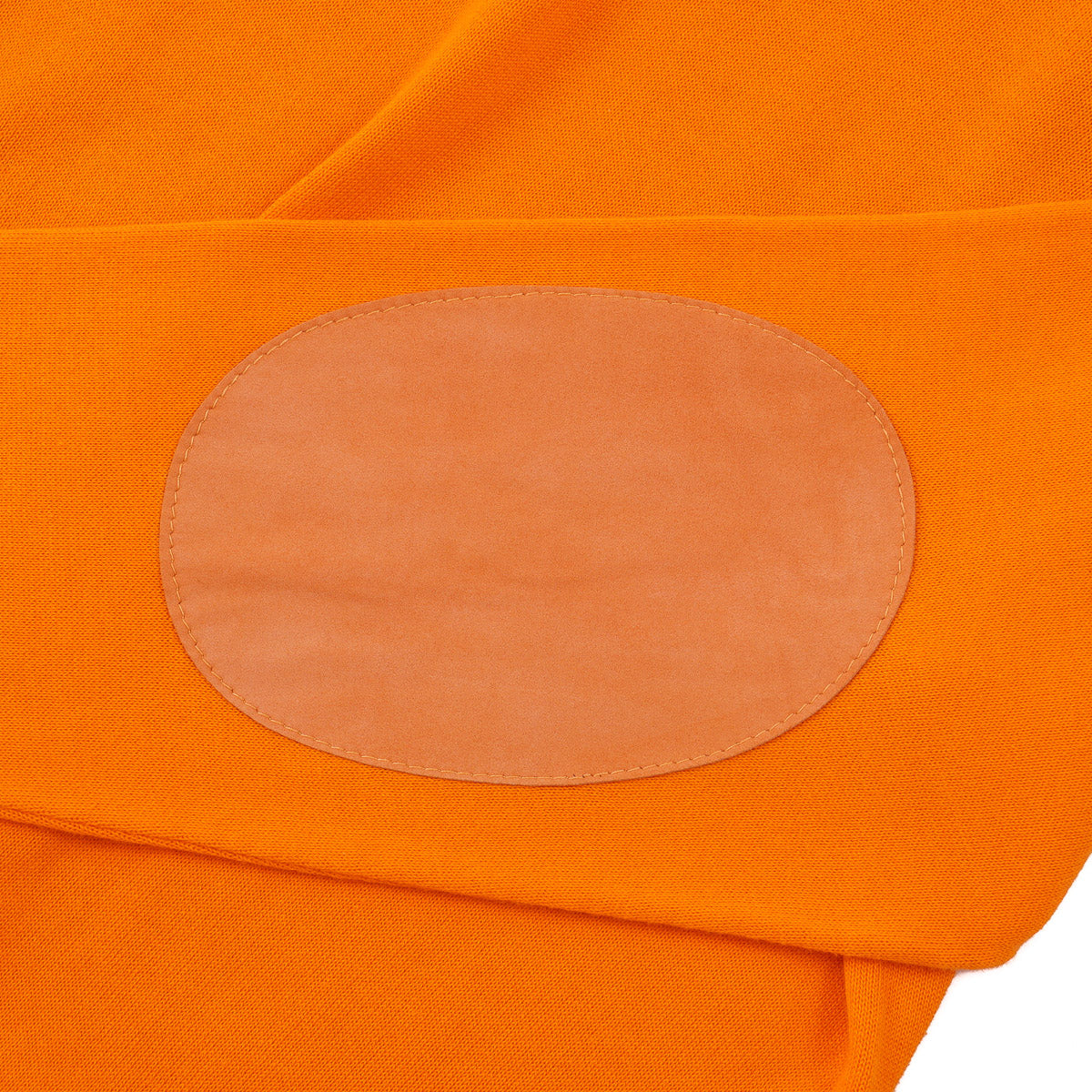 Kiton Cotton Sweater with Suede Details
