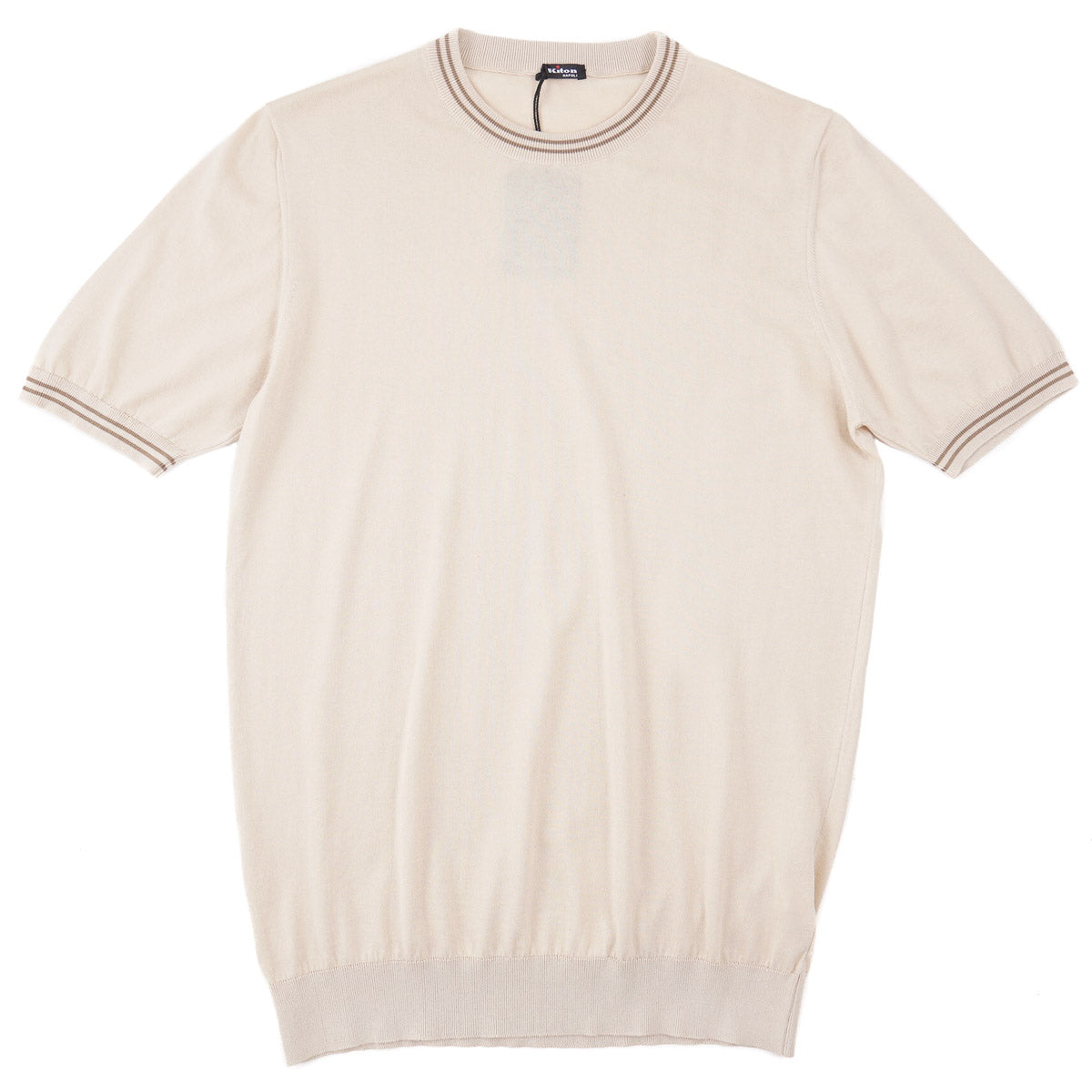 Kiton Short-Sleeve Knit Cotton Sweater