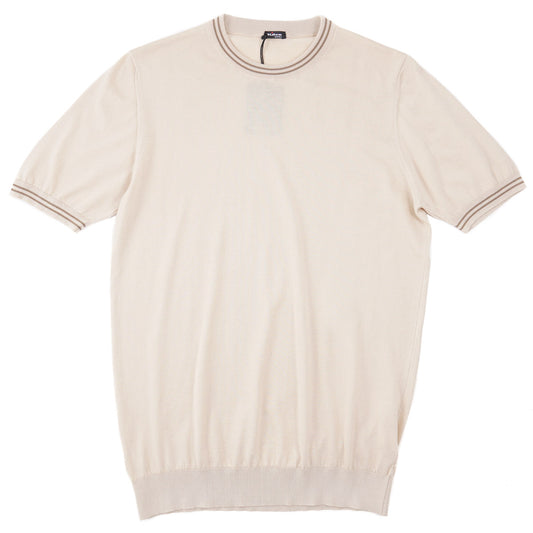 Kiton Short-Sleeve Knit Cotton Sweater