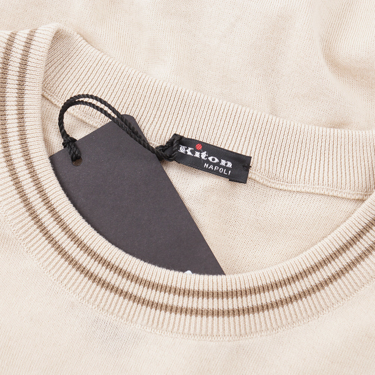 Kiton Short-Sleeve Knit Cotton Sweater
