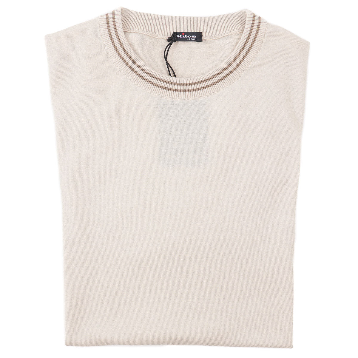 Kiton Short-Sleeve Knit Cotton Sweater