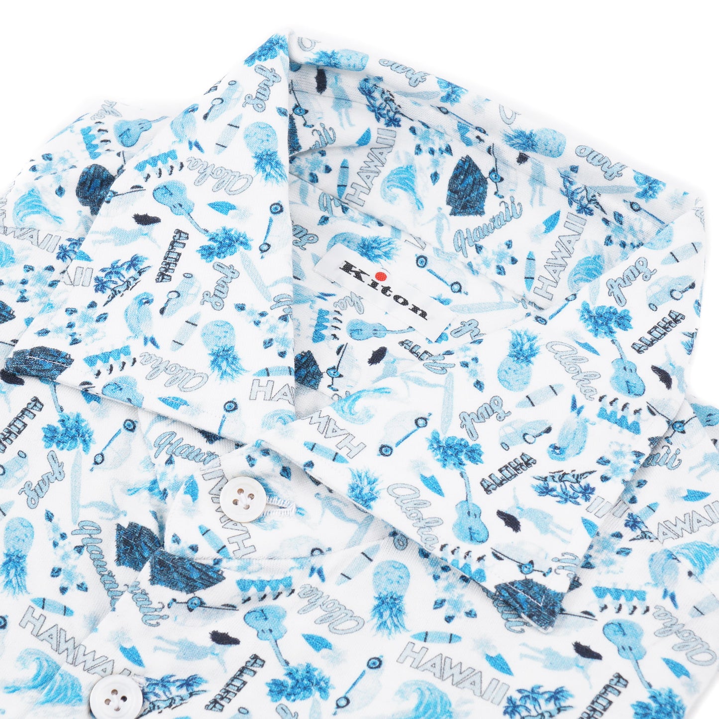 Kiton Hawaiian Print Jersey Cotton Shirt - Top Shelf Apparel