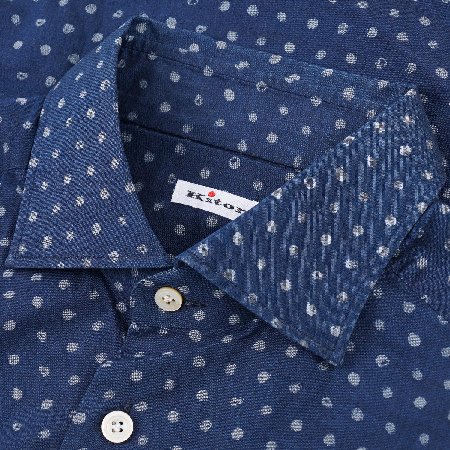 Kiton Dot Print Cotton Dress Shirt - Top Shelf Apparel