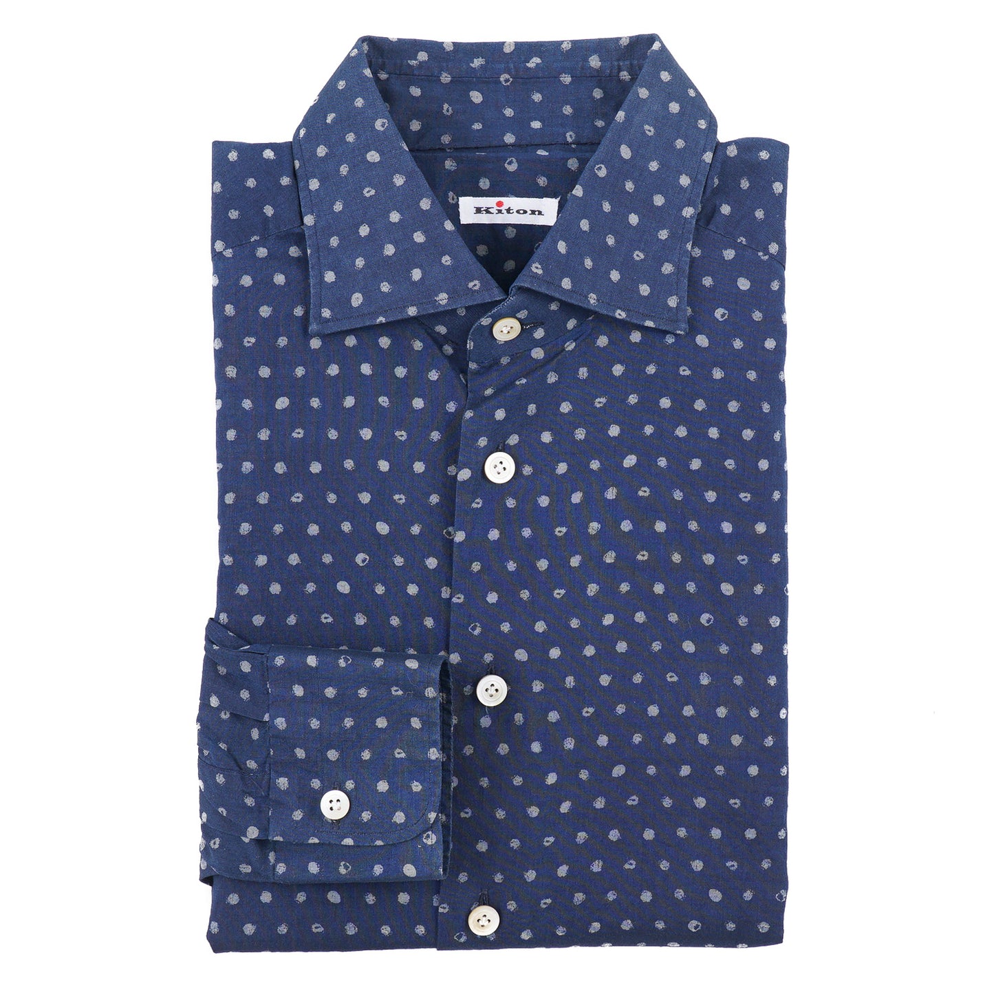 Kiton Dot Print Cotton Dress Shirt - Top Shelf Apparel