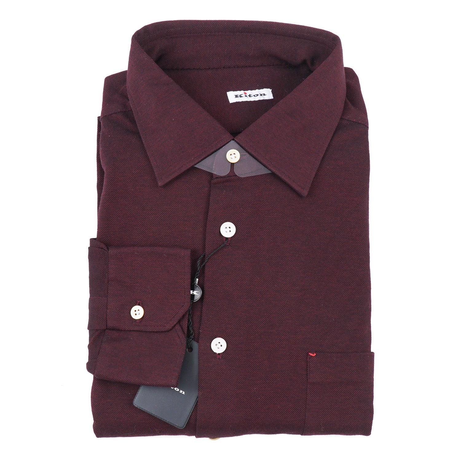 Kiton Pique Knit Jersey Cotton Shirt - Top Shelf Apparel