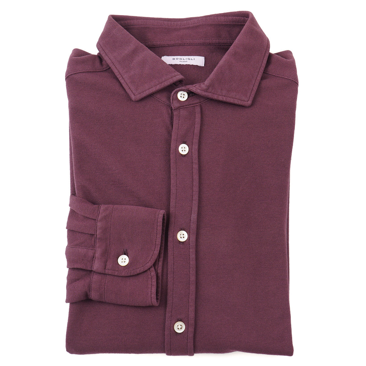 Boglioli Pique Knit Cotton Shirt - Top Shelf Apparel