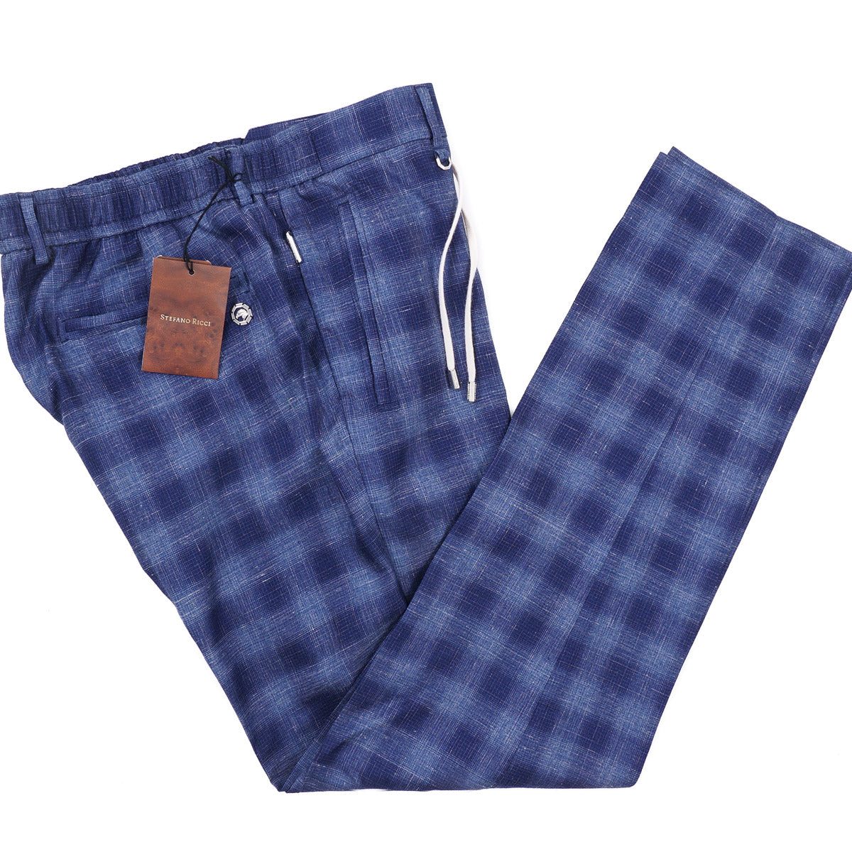 Stefano Ricci Cashmere-Silk-Linen Drawstring Pants