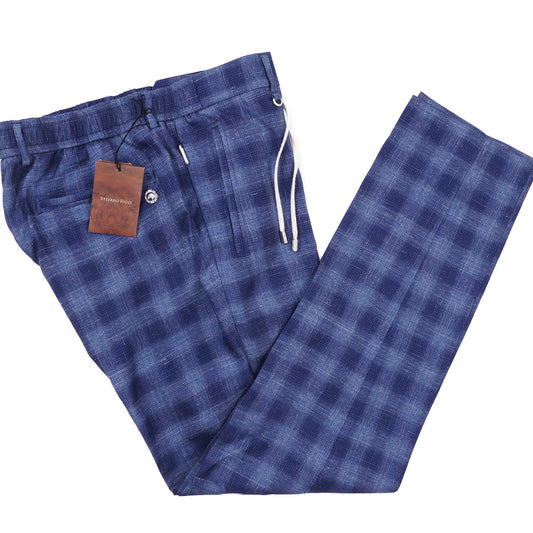 Stefano Ricci Cashmere-Silk-Linen Drawstring Pants