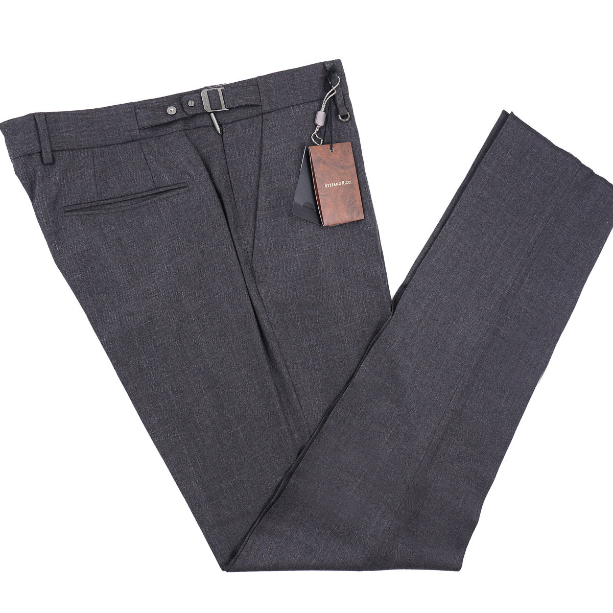 Stefano Ricci Wool Side-Buckle Trousers