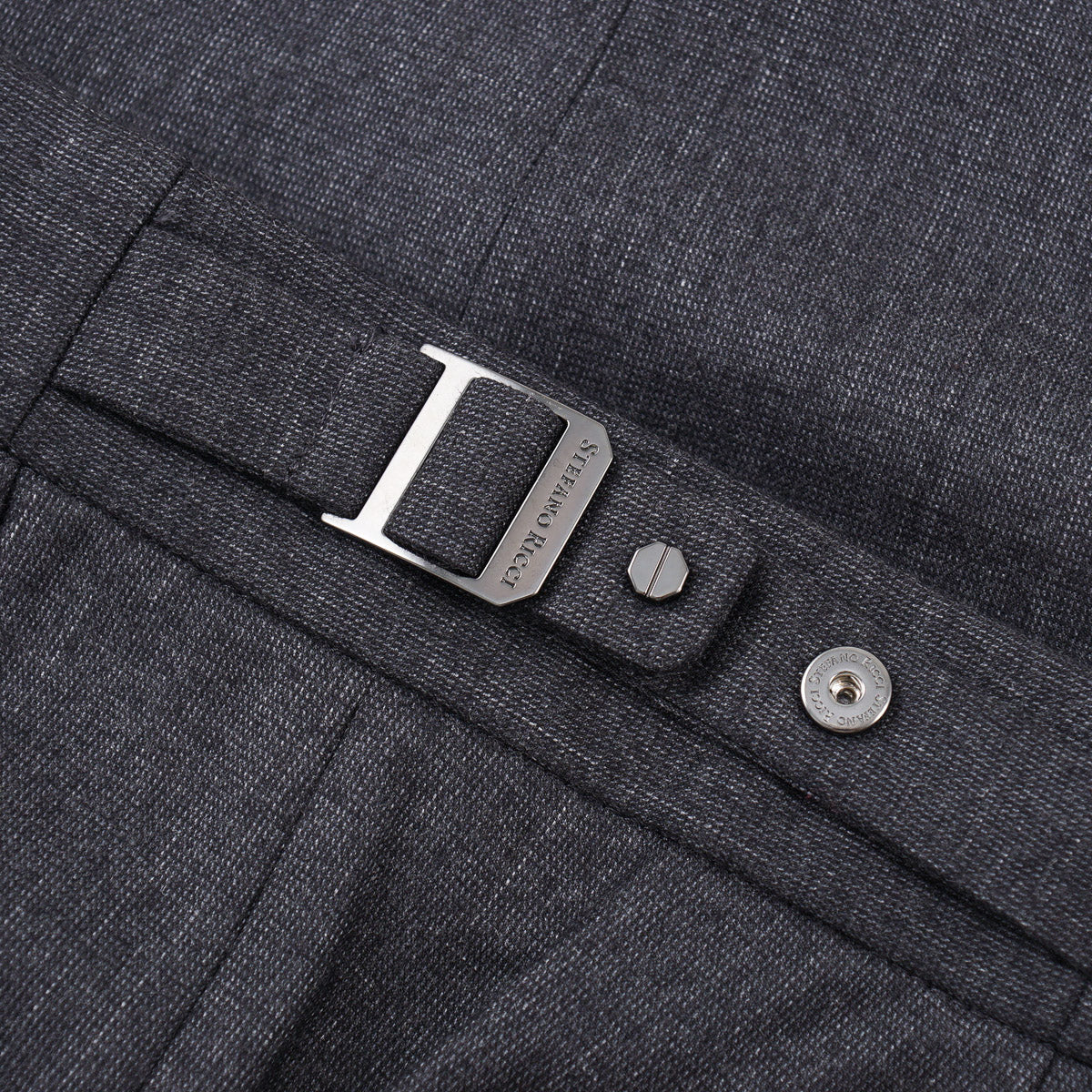 Stefano Ricci Wool Side-Buckle Trousers