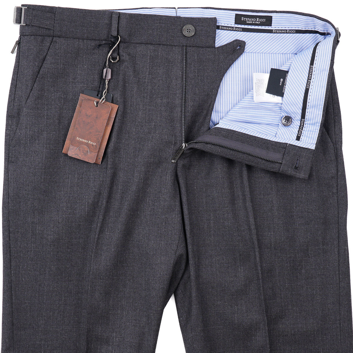 Stefano Ricci Wool Side-Buckle Trousers