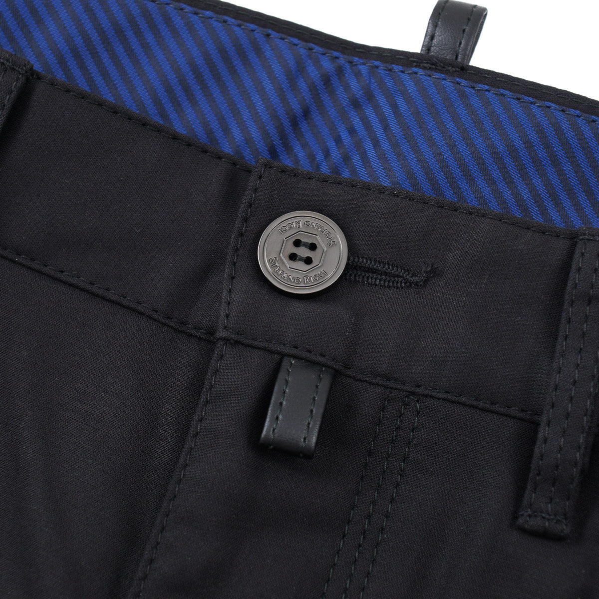 Stefano Ricci 5-Pocket Pants with Leather Details