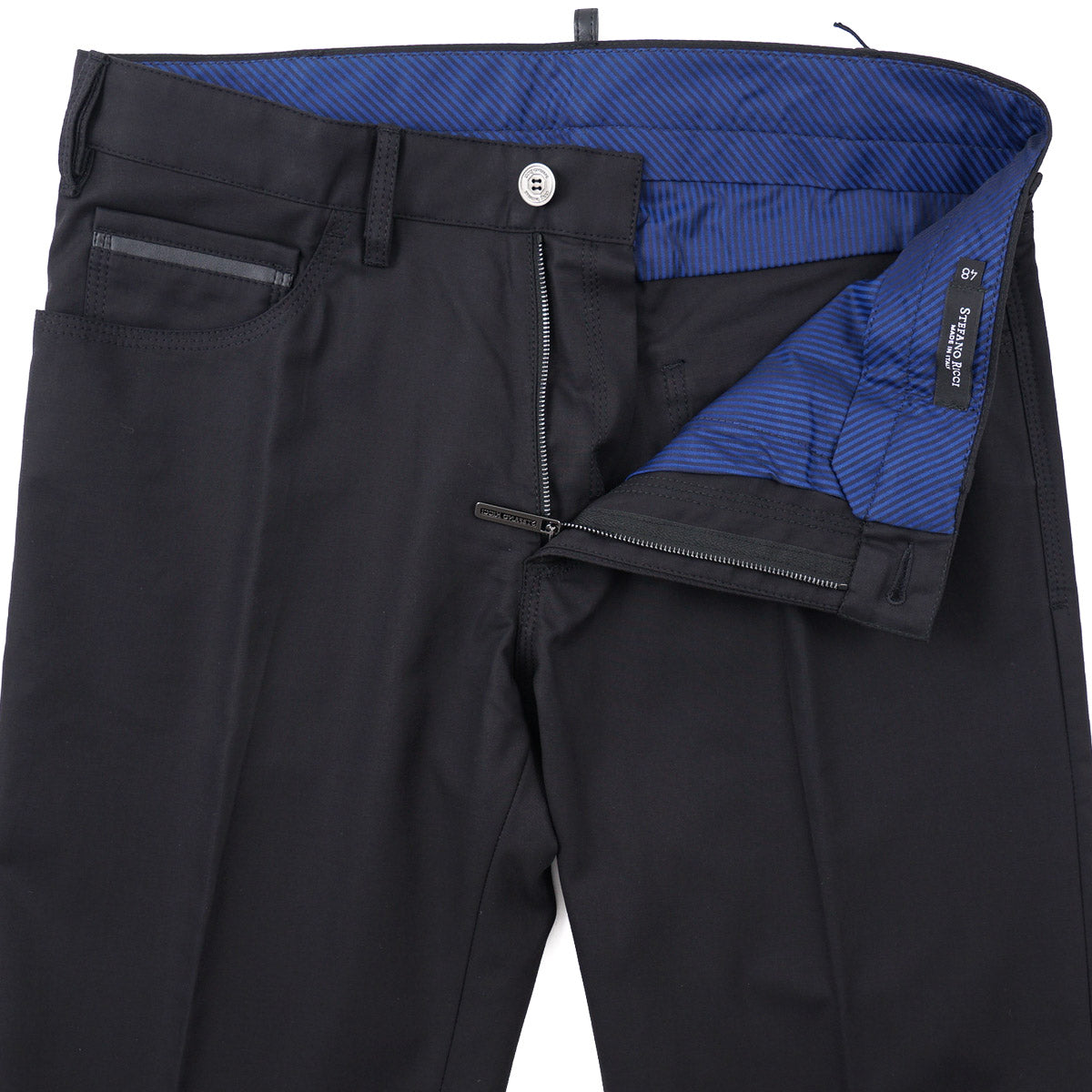 Stefano Ricci 5-Pocket Pants with Leather Details