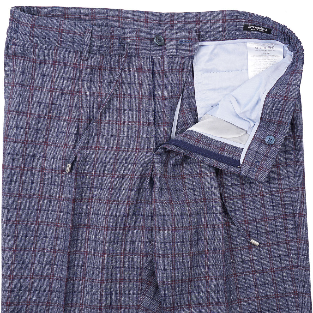 Stefano Ricci Wool-Silk-Linen Drawstring Pants