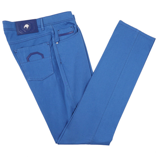 Stefano Ricci 5-Pocket Pants with Crocodile Details