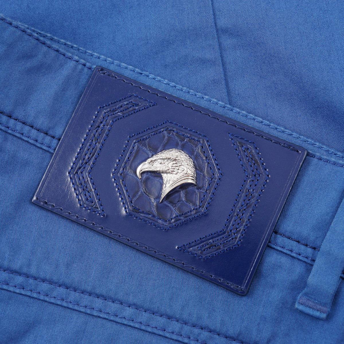 Stefano Ricci 5-Pocket Pants with Crocodile Details