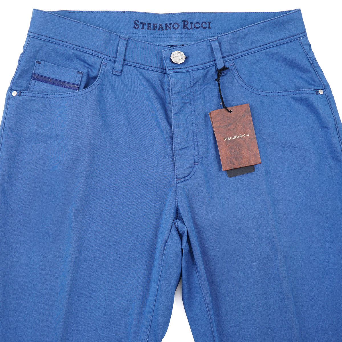 Stefano Ricci 5-Pocket Pants with Crocodile Details