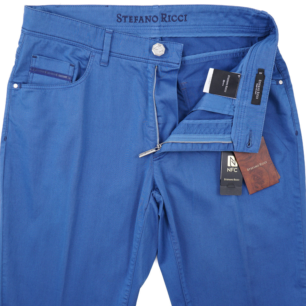 Stefano Ricci 5-Pocket Pants with Crocodile Details