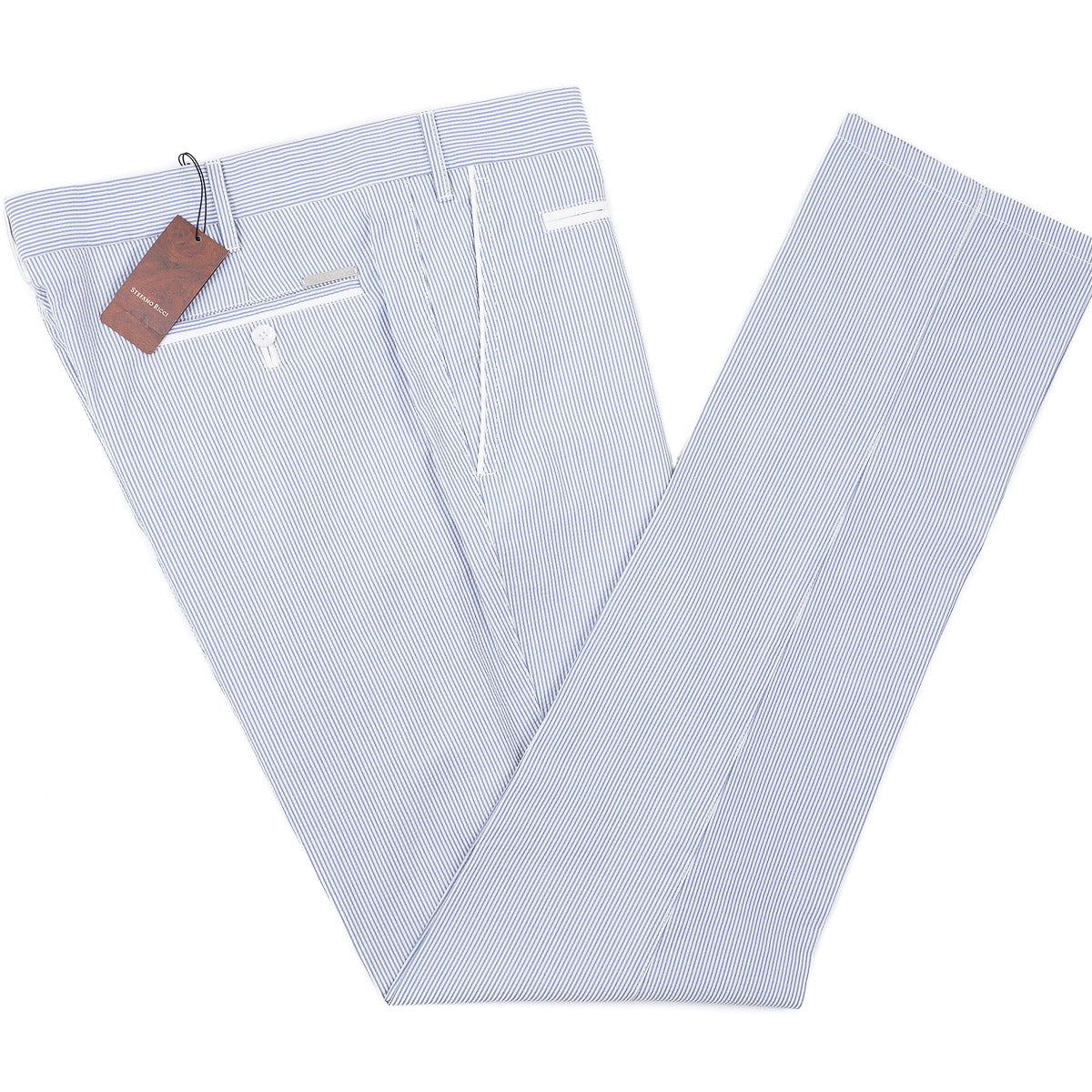 Stefano Ricci Lightweight Seersucker Silk Trousers