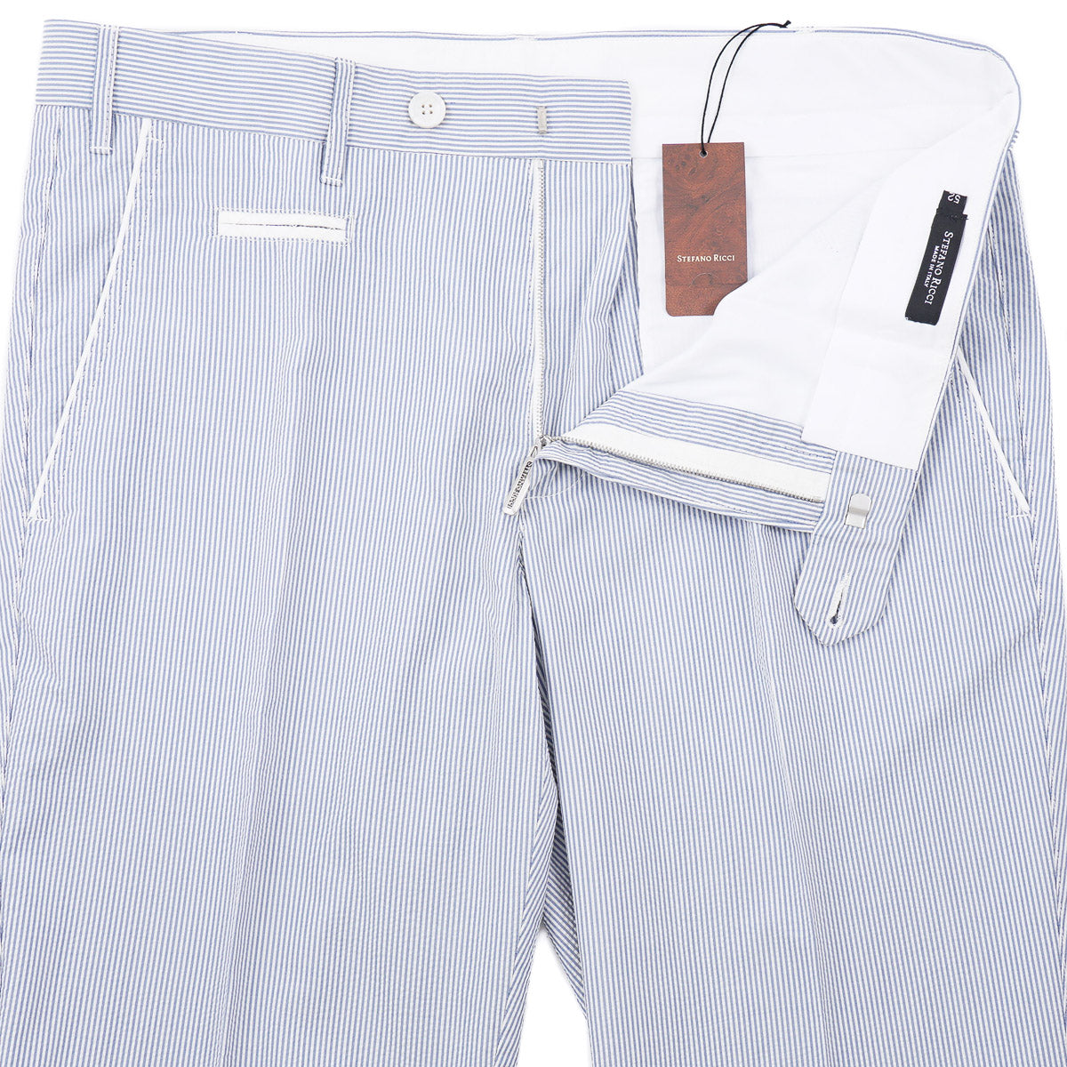 Stefano Ricci Lightweight Seersucker Silk Trousers