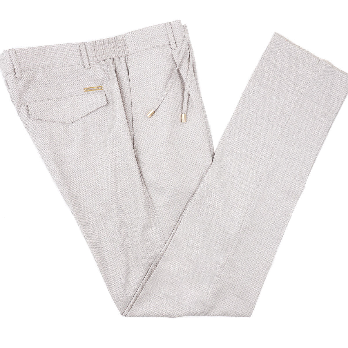Stefano Ricci Wool-Silk-Linen Drawstring Pants