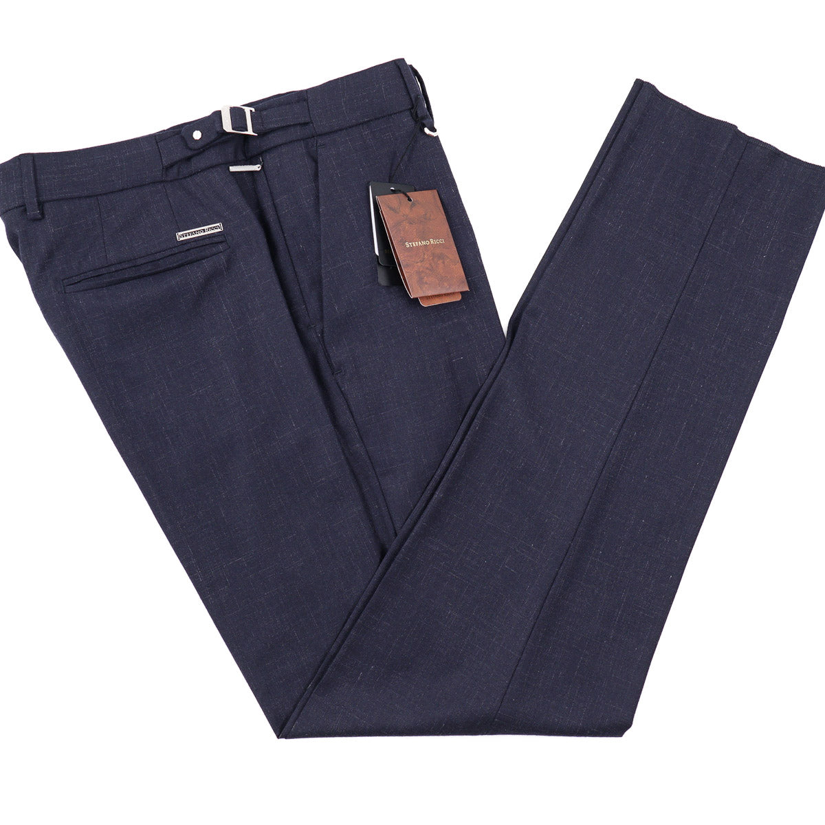 Stefano Ricci Wool Side-Buckle Trousers