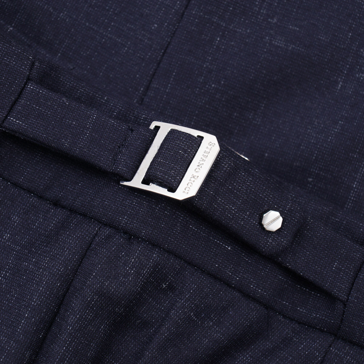 Stefano Ricci Wool Side-Buckle Trousers