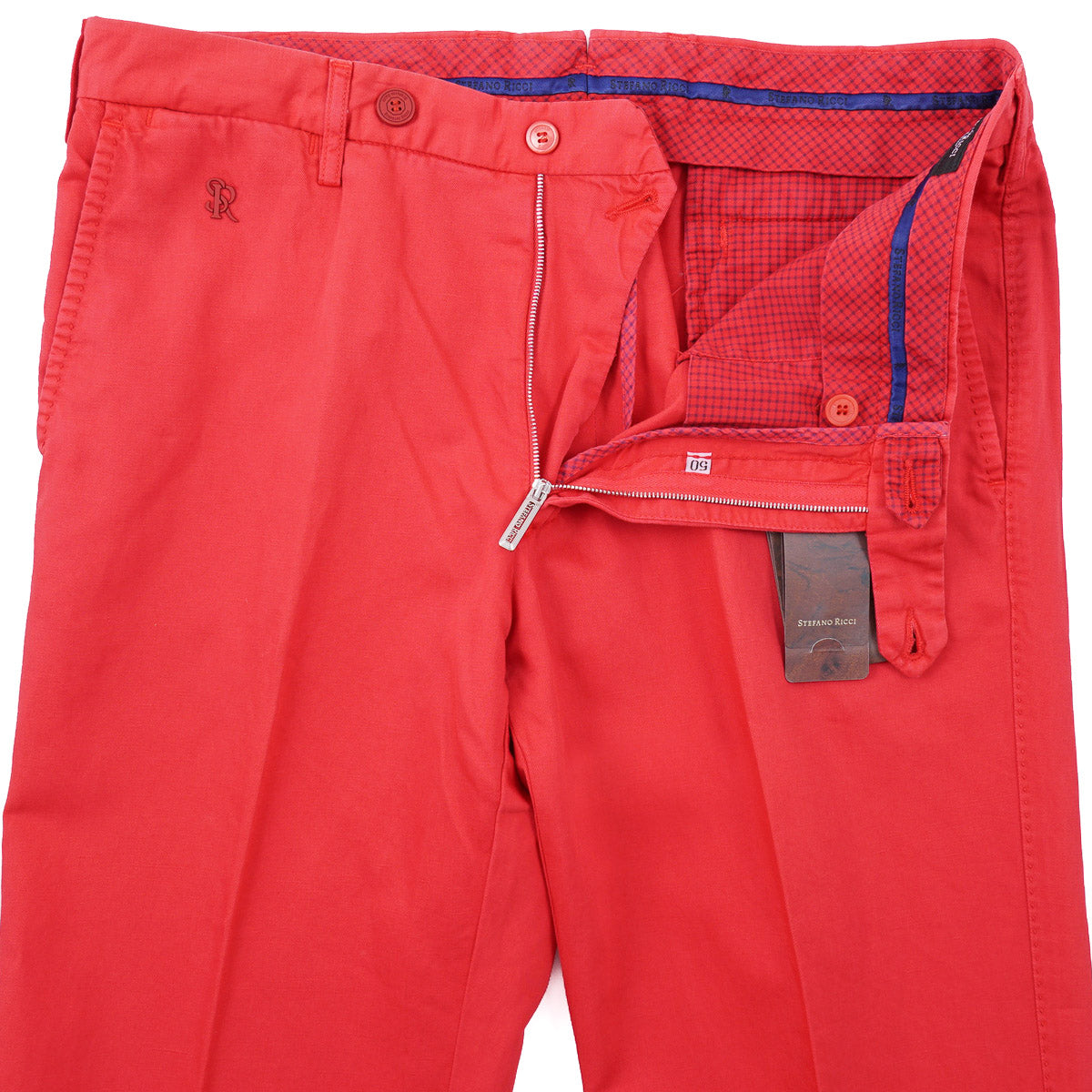 Stefano Ricci Cotton-Linen Chino Pants