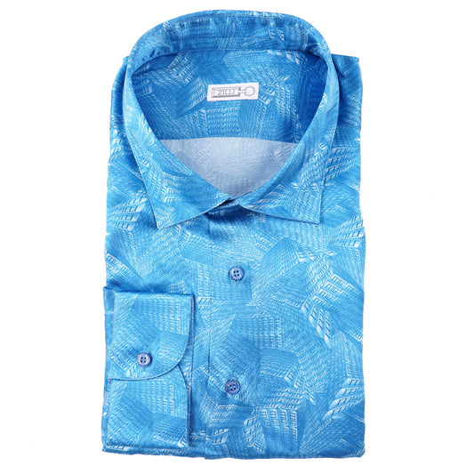 Zilli Silk Shirt in Geometric Monogram Print - Top Shelf Apparel